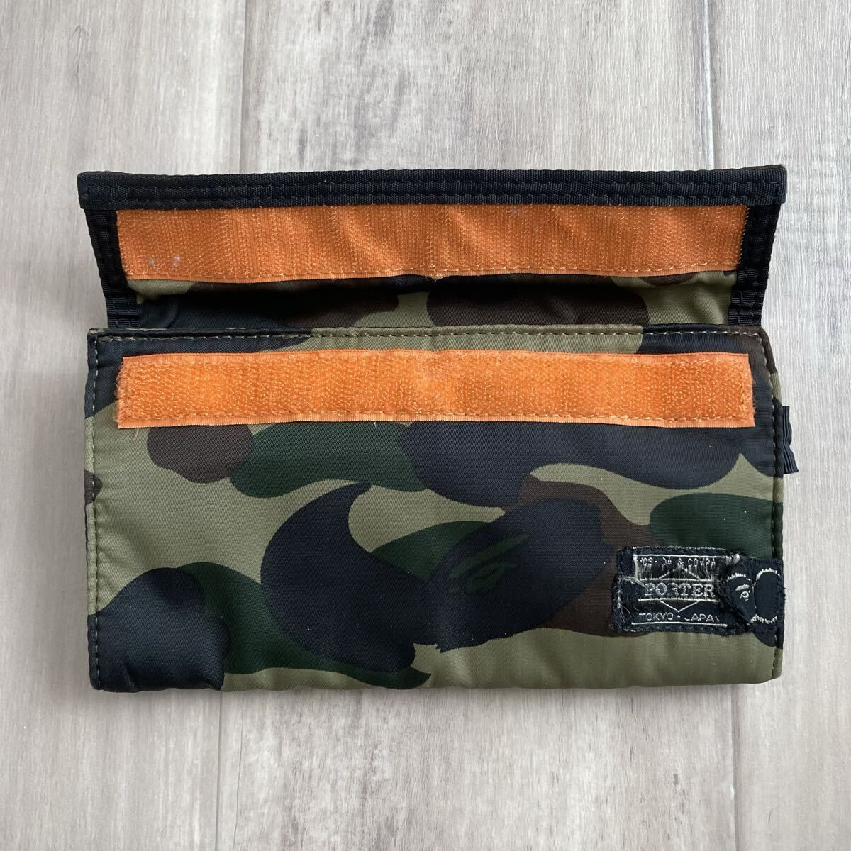 PORTER × BAPE LONG WALLET 1st camo green a bathing ape ポーター