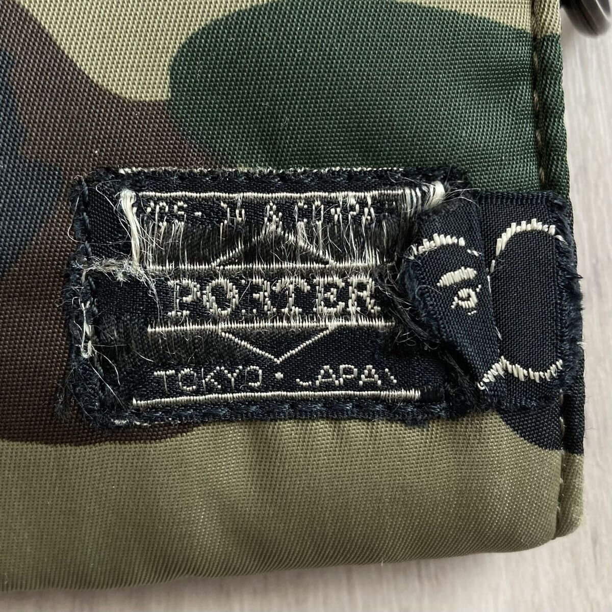 PORTER × BAPE LONG WALLET 1st camo green a bathing ape ポーター