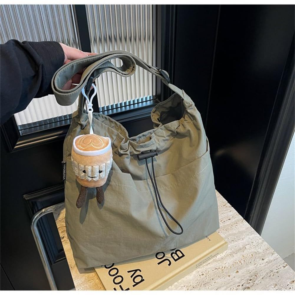 キャンバス ショルダーバッグ 脱着可能肩パッド 大容量 トートバッグ