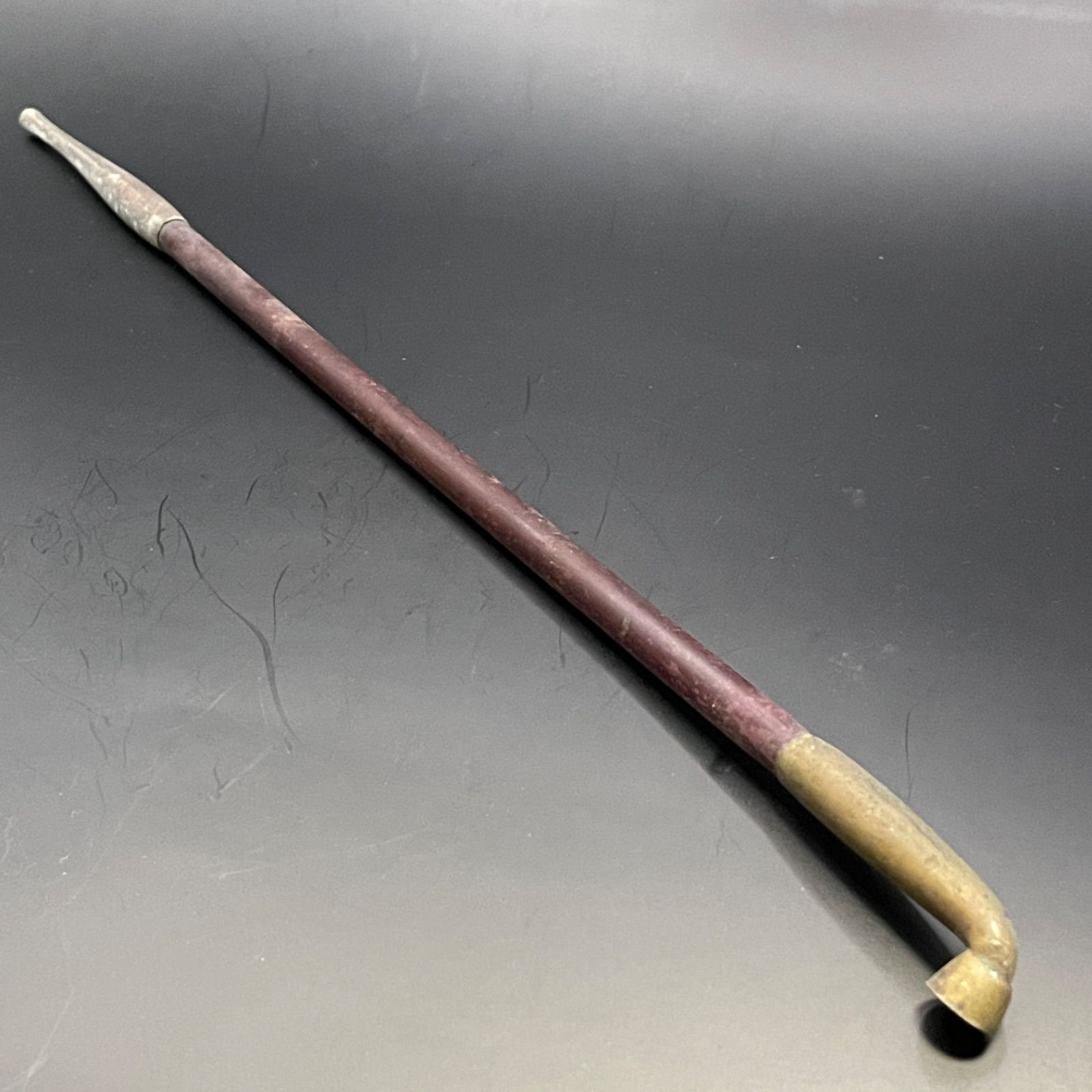 長尺34cm】アンティーク 煙管（キセル）磁石反応なし 撮影小道具