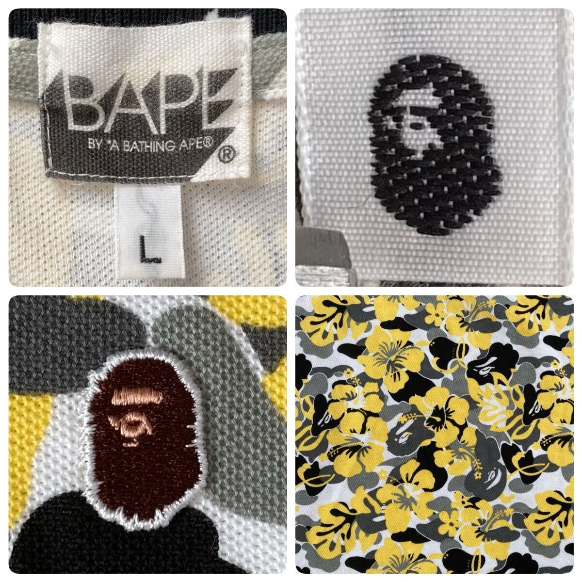 Aloha Camo ポロシャツ Lサイズ a bathing ape BAPE Polo shirt エイプ