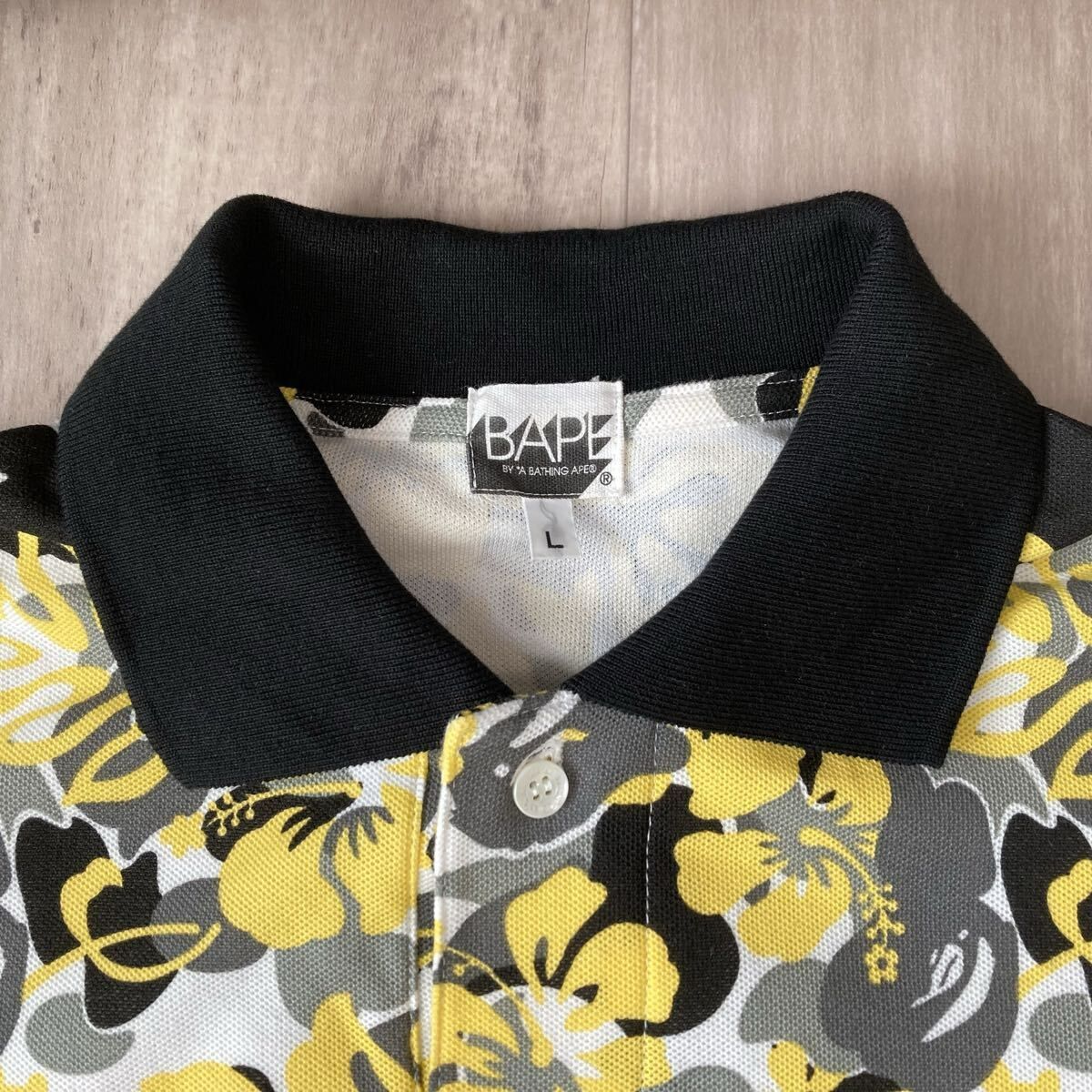 Aloha Camo ポロシャツ Lサイズ a bathing ape BAPE Polo shirt エイプ
