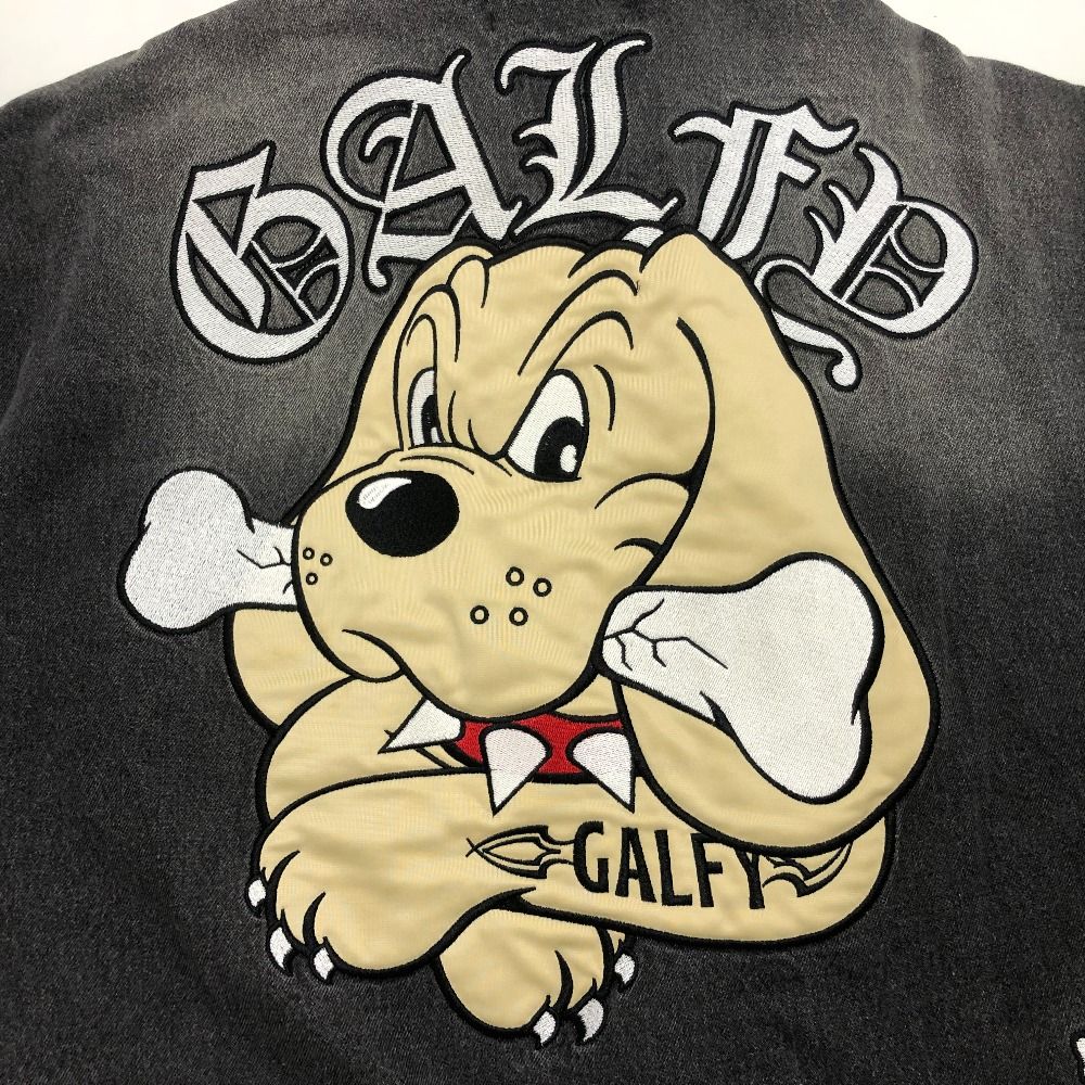 02w22262 ガルフィー GALFY 骨骨カラーデニムジャケット サイズ中型犬