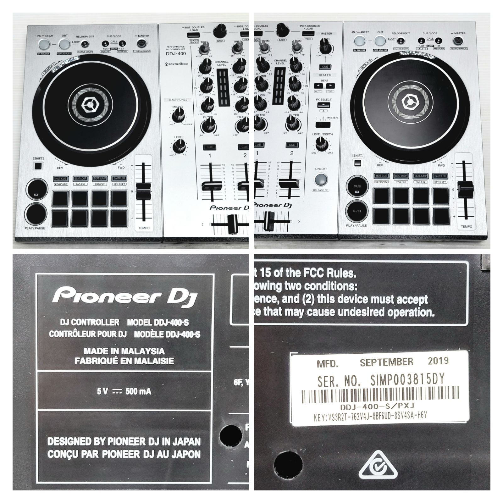 Pioneer DJ DDJ-400 コントローラー 中古美品 Pioneer DJ DDJ-400 コントローラー 中古美品 DJ】PioneerDJ DDJ-400