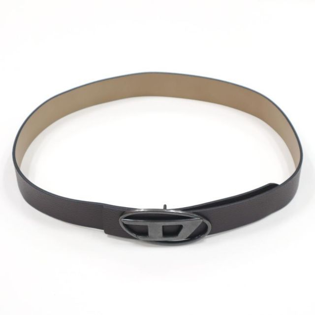 ディーゼル リバーシブルベルト メンズ ブラウン オーバルD ロゴ B-1DR