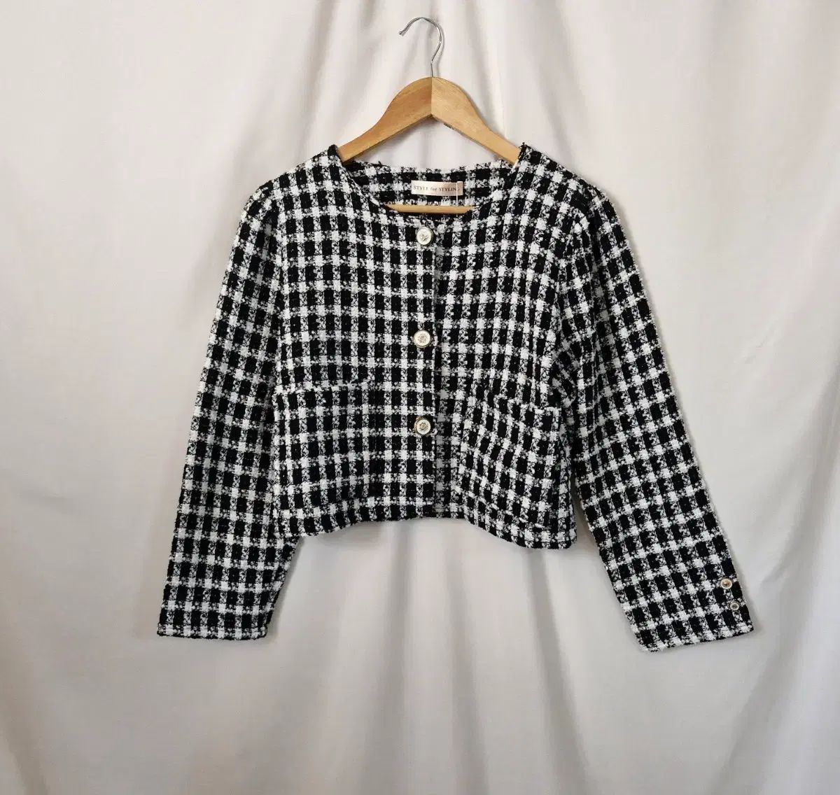 チェック ツイード クロップド ジャケット - メルカリ