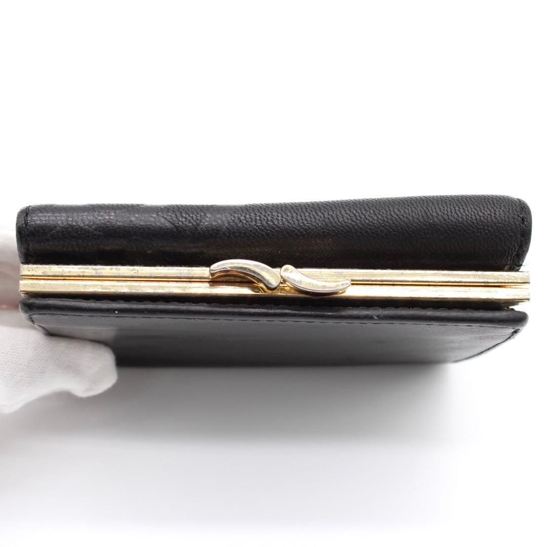 良品】VivienneWestwood 三つ折財布 がま口財布 レザー 黒色 - メルカリ