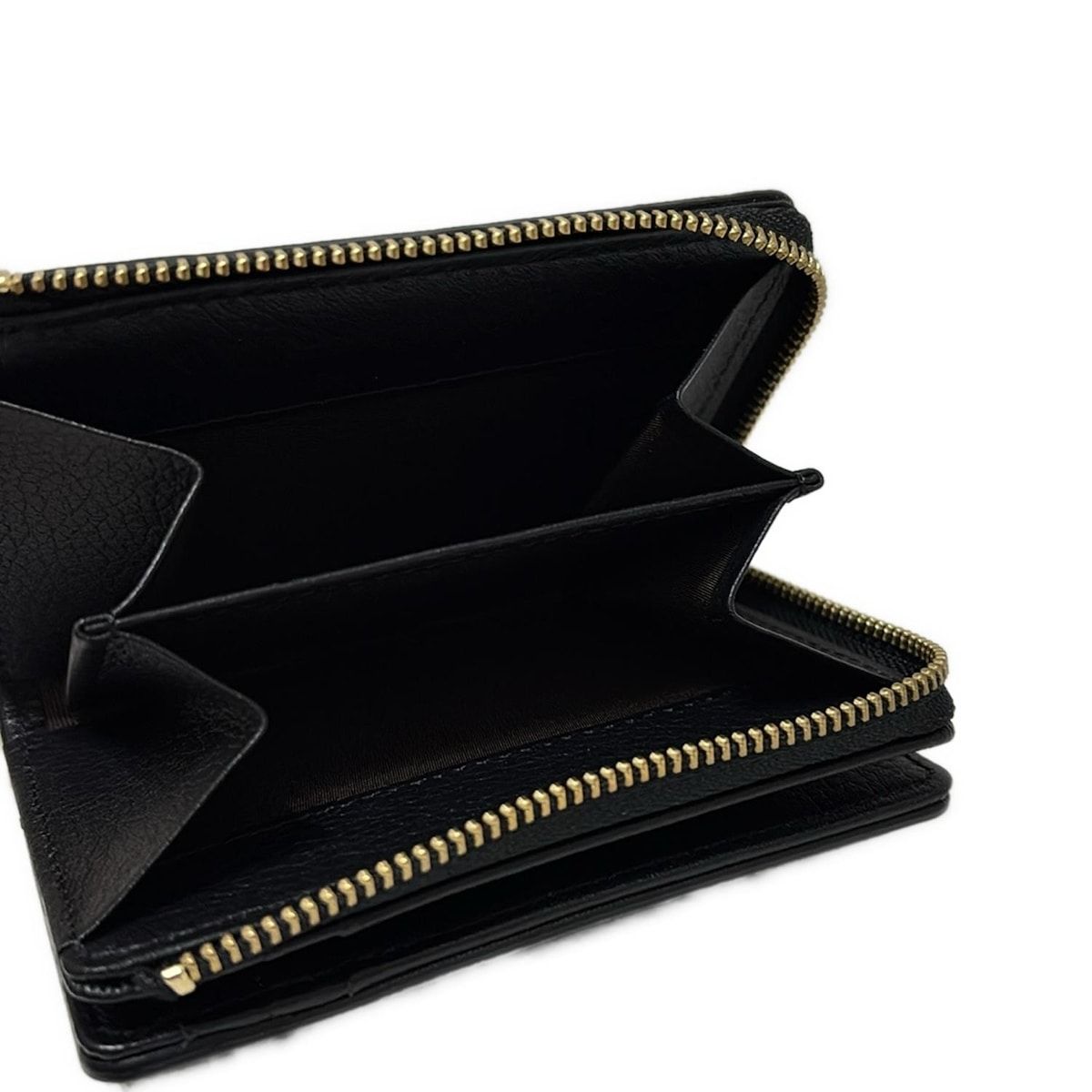 russet(ラシット) 2つ折り財布新品同様 - 黒 L字ファスナー レザー