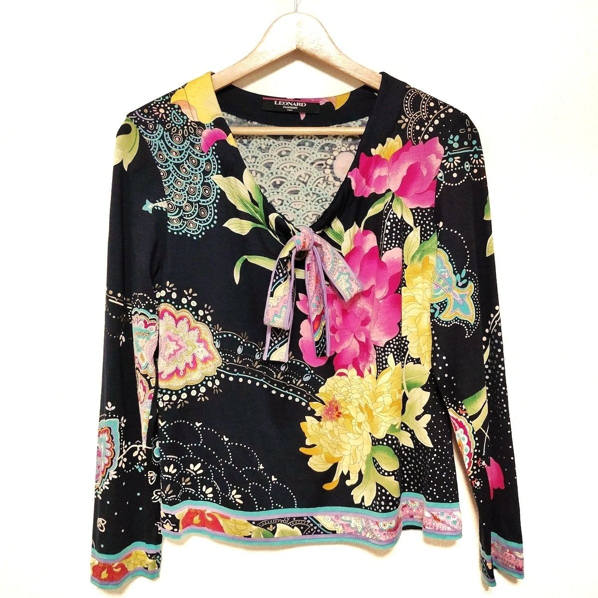 LEONARD(レオナール) 長袖カットソー サイズLL レディース - ダーク