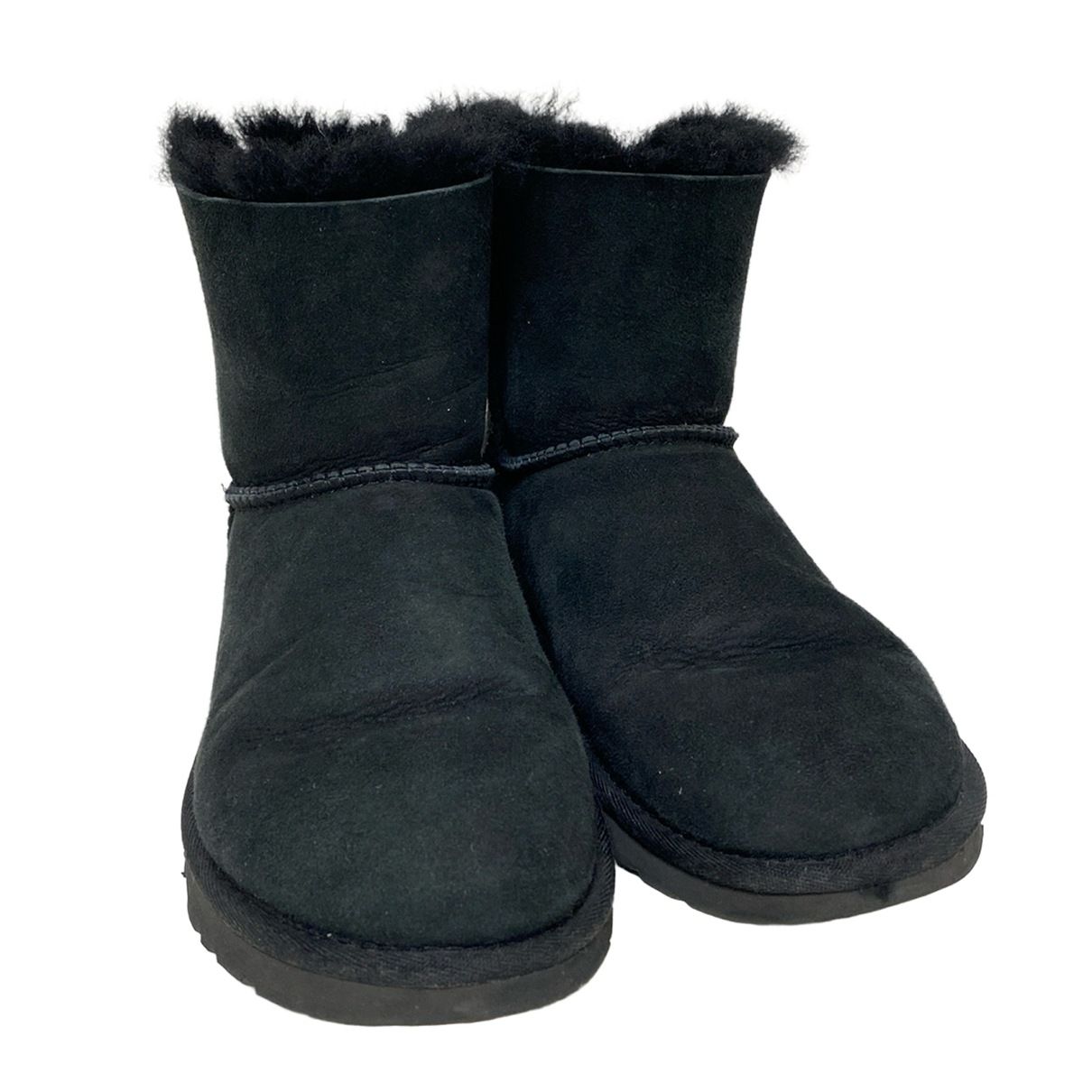 UGG(アグ) ショートブーツ 23 レディース ミニベイリーボウ 1005062 黒