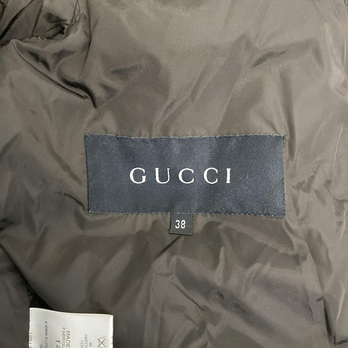 GUCCI(グッチ) コート サイズ38 S レディース - ダークグレー 長袖