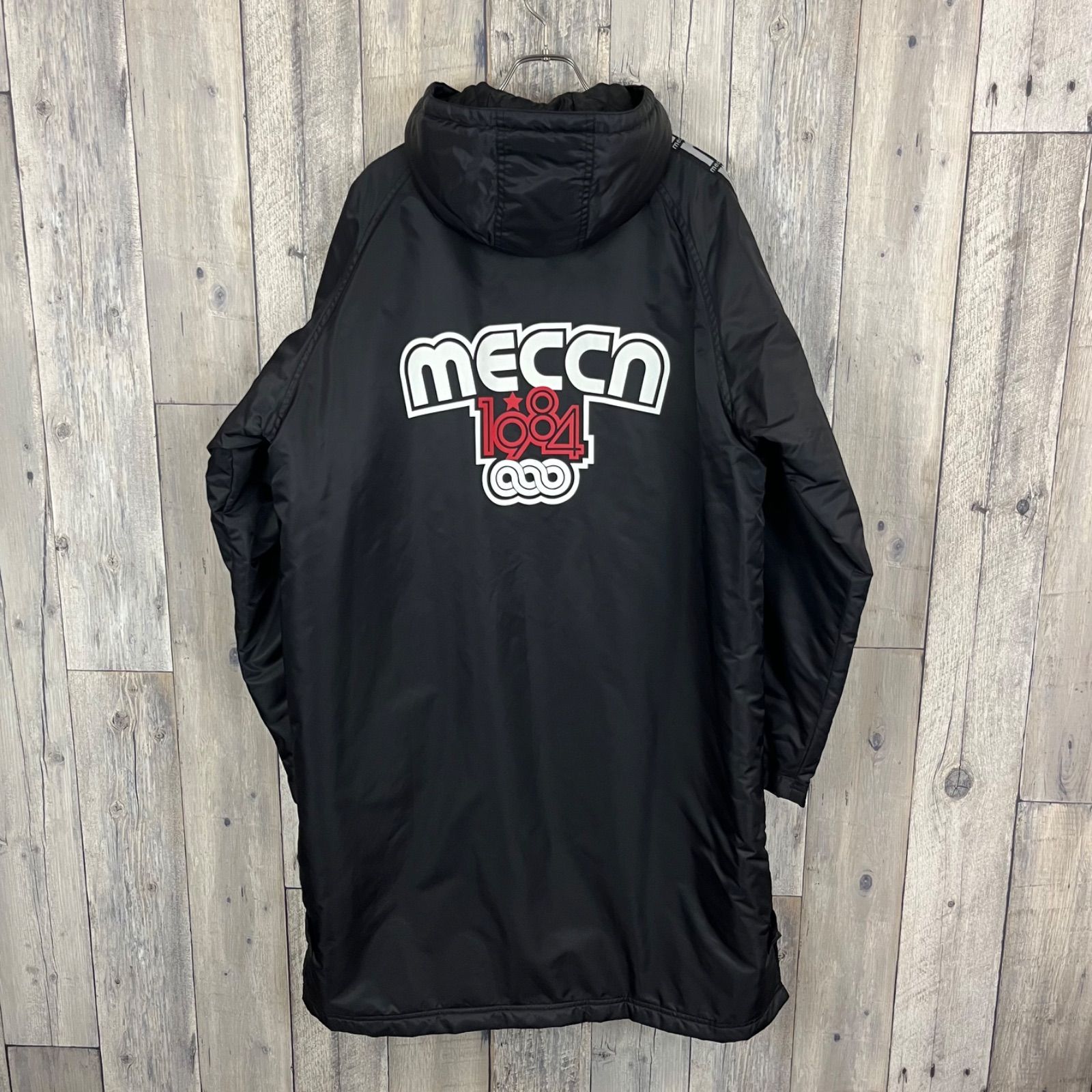 OLD MECCA メッカ ブラック ナイロン フーディー 中綿 ダウン 