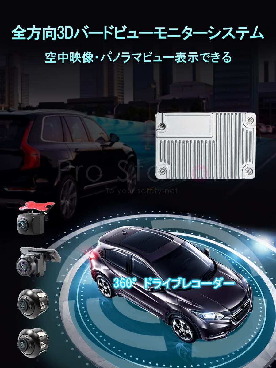 3Dアラウンドビュー ドライブレコーダー 360度鳥瞰パノラマ映像 全方向