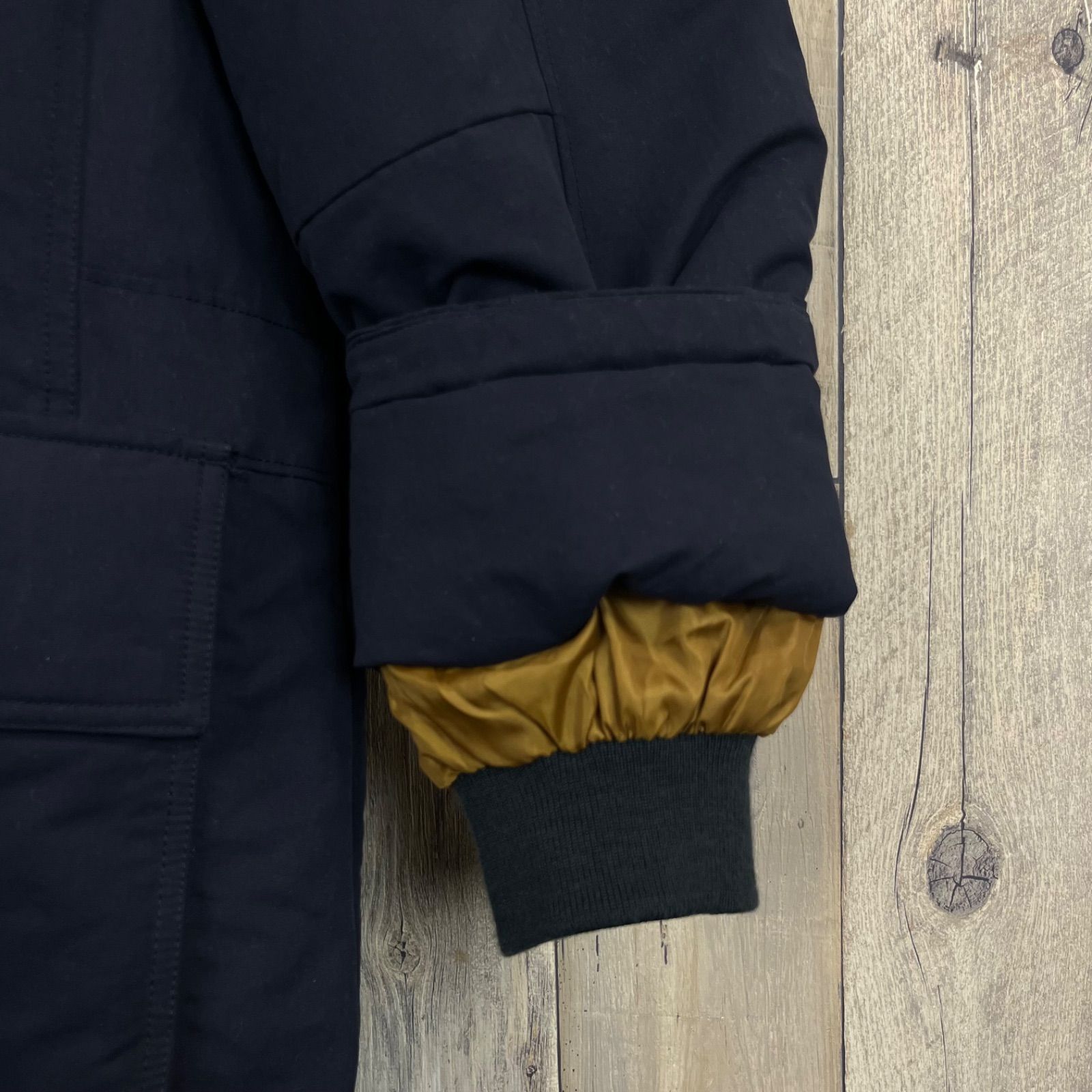 Eddie Bauer エディーバウアー ネイビー フード 取り外し可能 肉厚