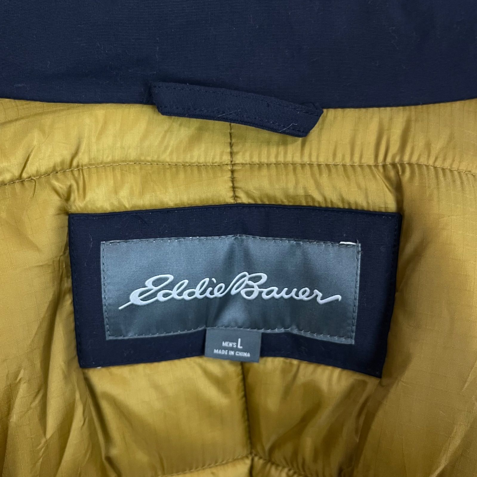 Eddie Bauer エディーバウアー ネイビー フード 取り外し可能 肉厚