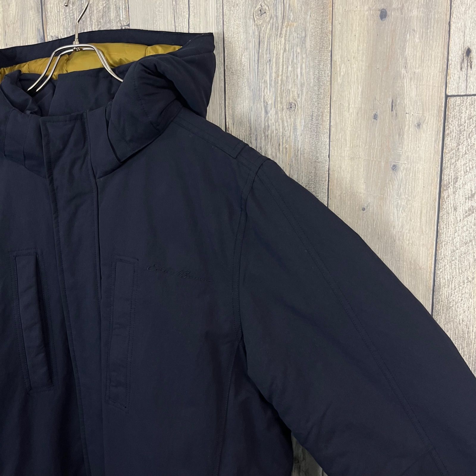 Eddie Bauer エディーバウアー ネイビー フード 取り外し可能 肉厚