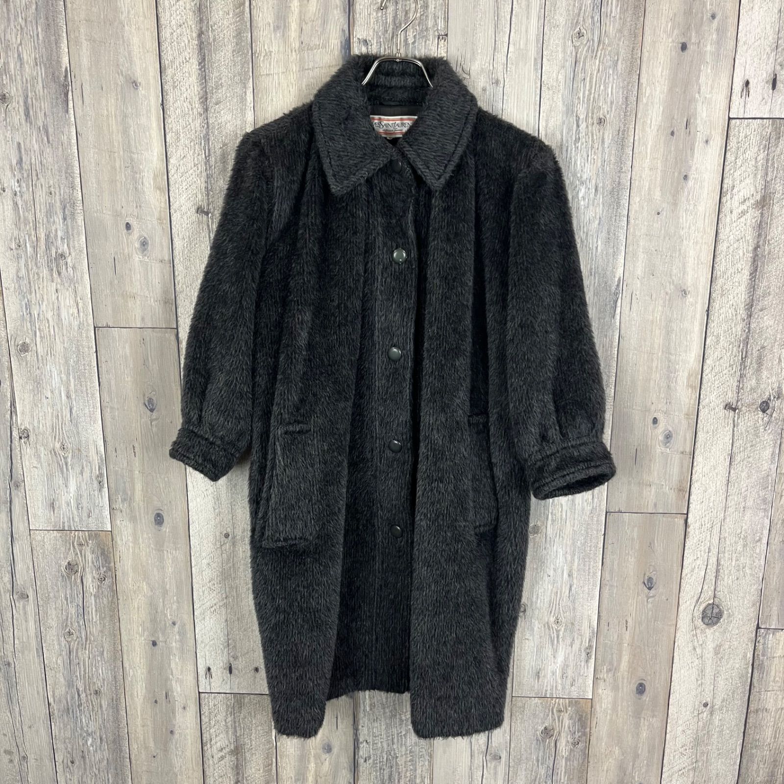 OLD Yves Saint Laurent 90s イヴサンローラン HW077-841 毛皮 ロング 
