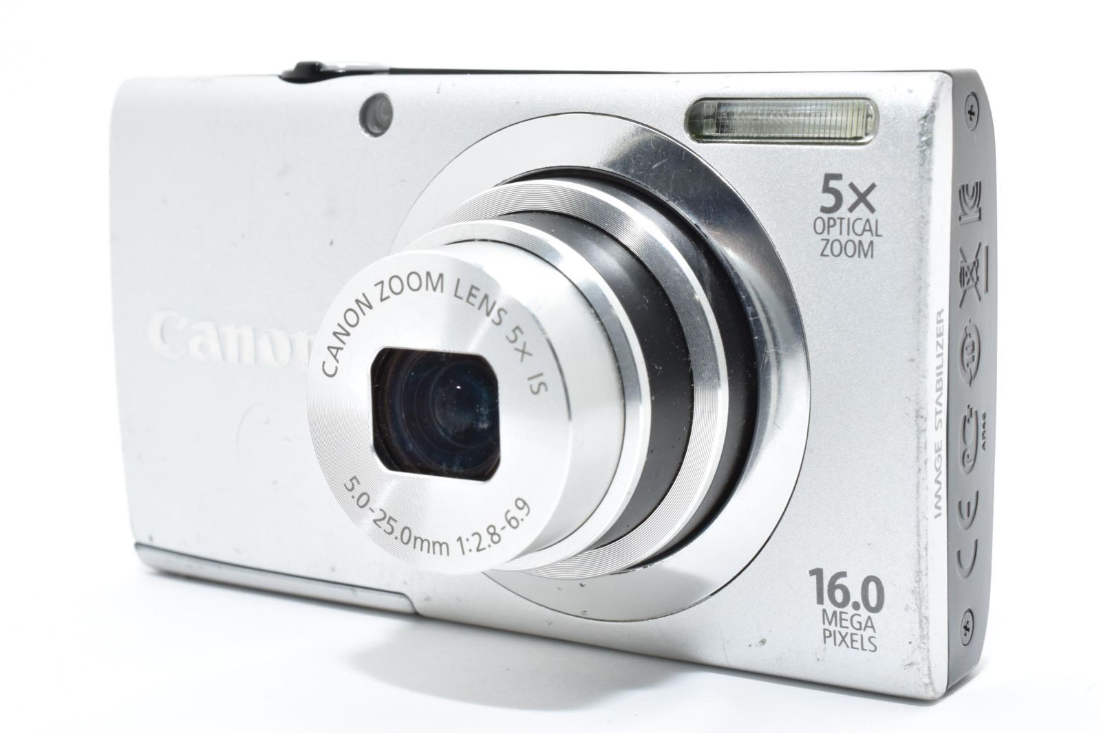 【動作確認済】Canon PowerShot A2400IS シルバー 充電器付 Canon Power Shot A2400 IS 充電器、バッテリー付き【動作確認済み