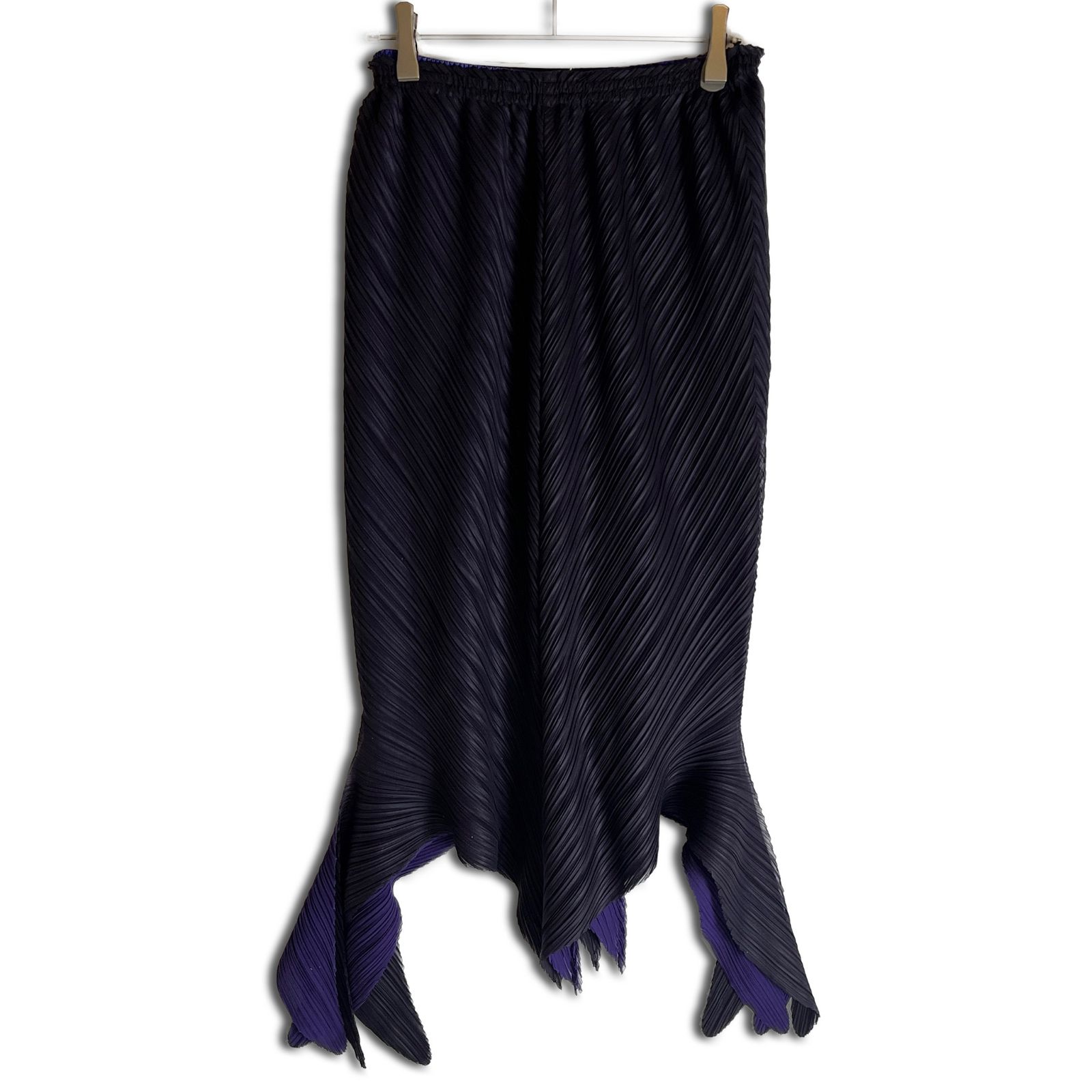 極美品】ISSEY MIYAKE FETE 変形プリーツ スカート 2 パープル系