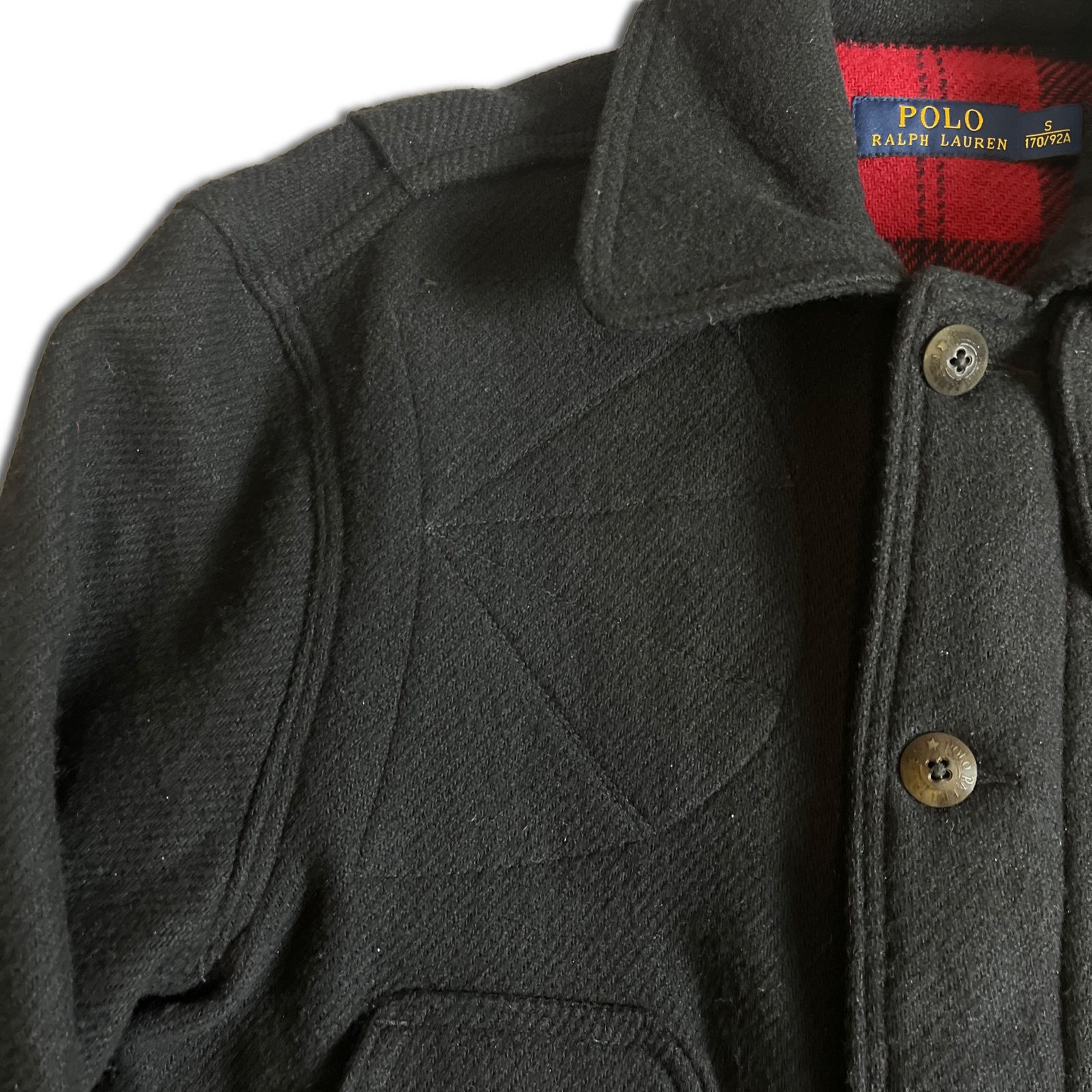 POLO RALPH LAUREN ウール ハンティングジャケット S ブラック ラルフ