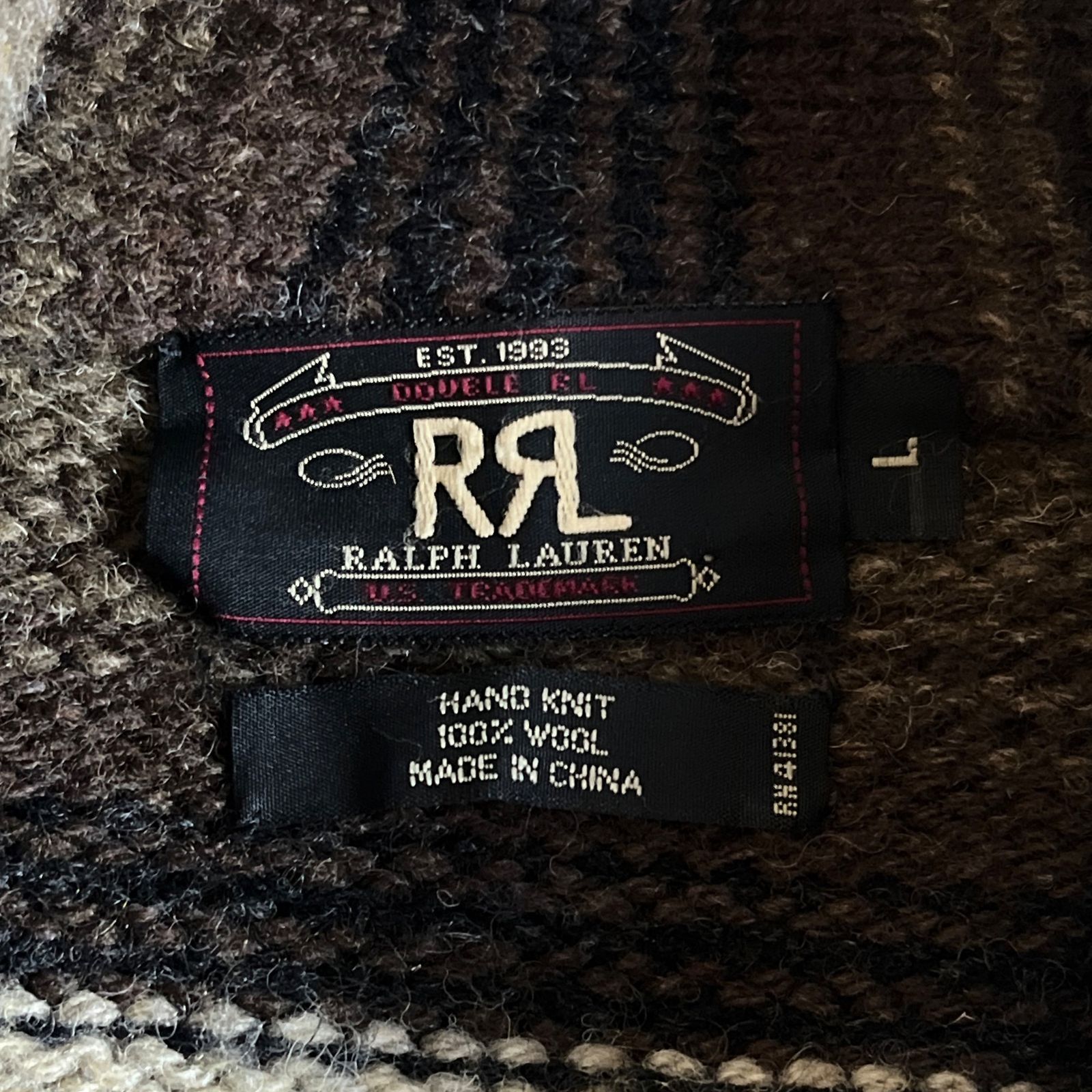 美品 90s】RRL NATIVE CARDIGAN ネイティブ カーディガン コンチョ 