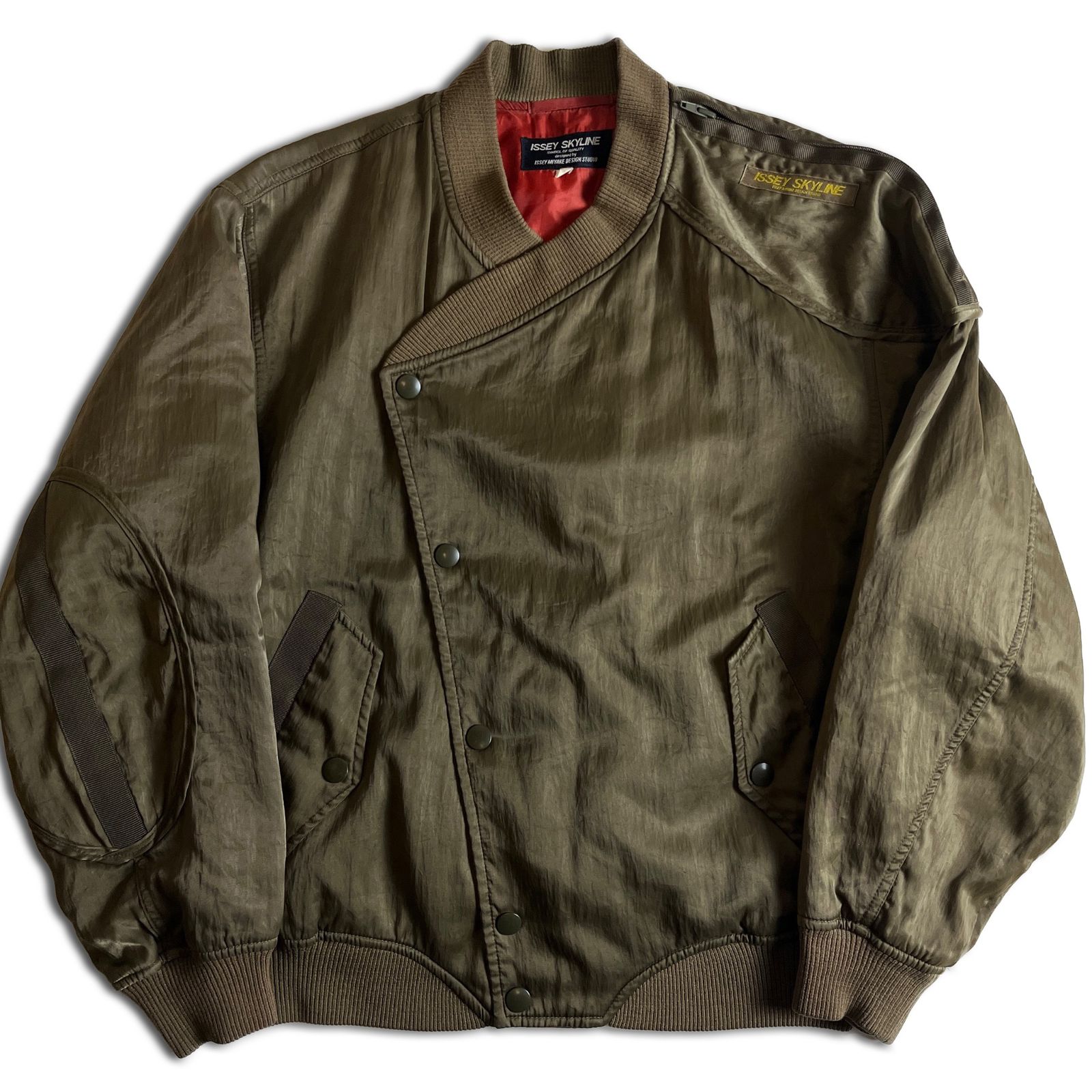 80s】ISSEY MIYAKE SKYLINE 中綿ジャケット M カーキ アーカイブ