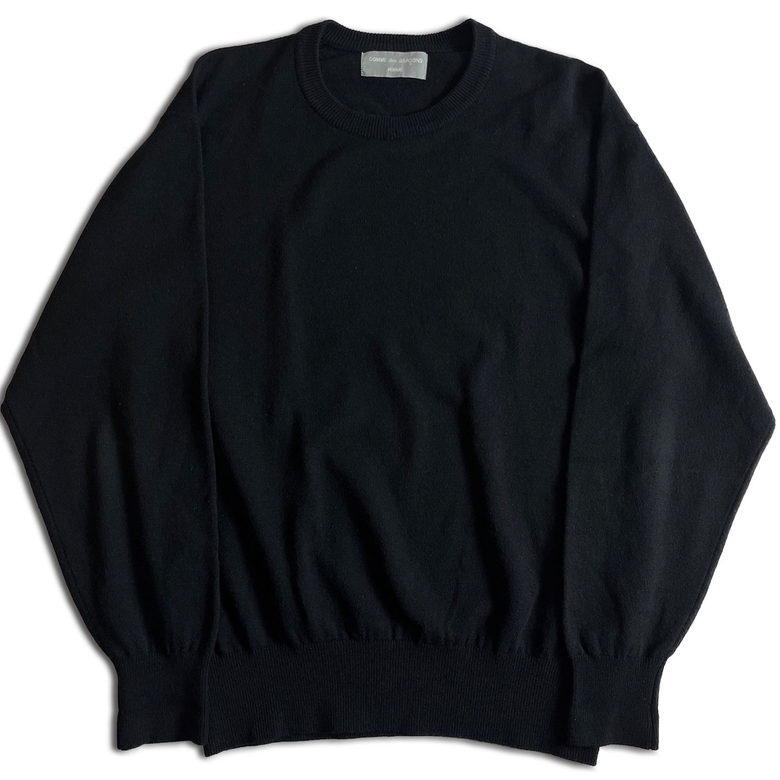 AD1997】COMME des GARCONS HOMME クルーネック ウールニット ブラック 