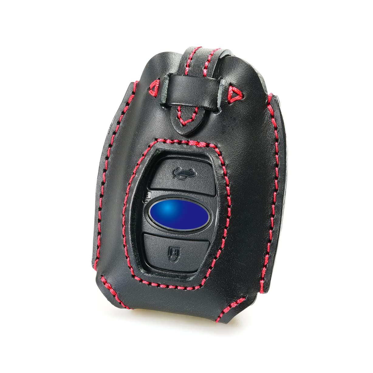  [革茶屋] スマート キーケース レヴォーグ互換 レガシー互換 インプレッサ互換 XV互換 フォレスター互換 GR86互換 アウトバック互換 B4互換 WRX互換 BRZ互換 S4互換 STI互換 (黒/赤)(sbr-a-BKRD) その他