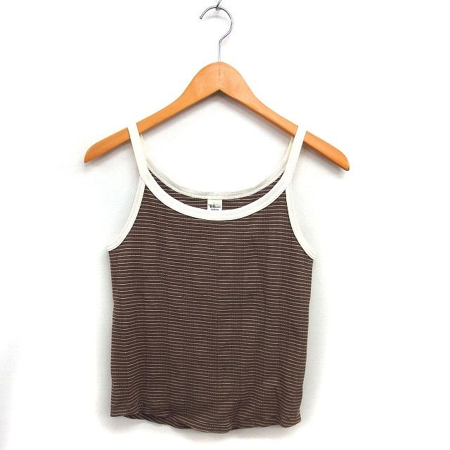 ロンハーマン Ron Herman リブ タンクトップ ボーダー ラウンドヘム