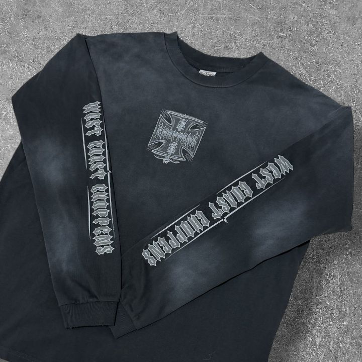 00s~ ウエストコーストチョッパーズ ロンt USA製 フェードブラック XL 90年代~00年代 WEST COAST CHOPPERS ウエスト コースト チョッパーズ