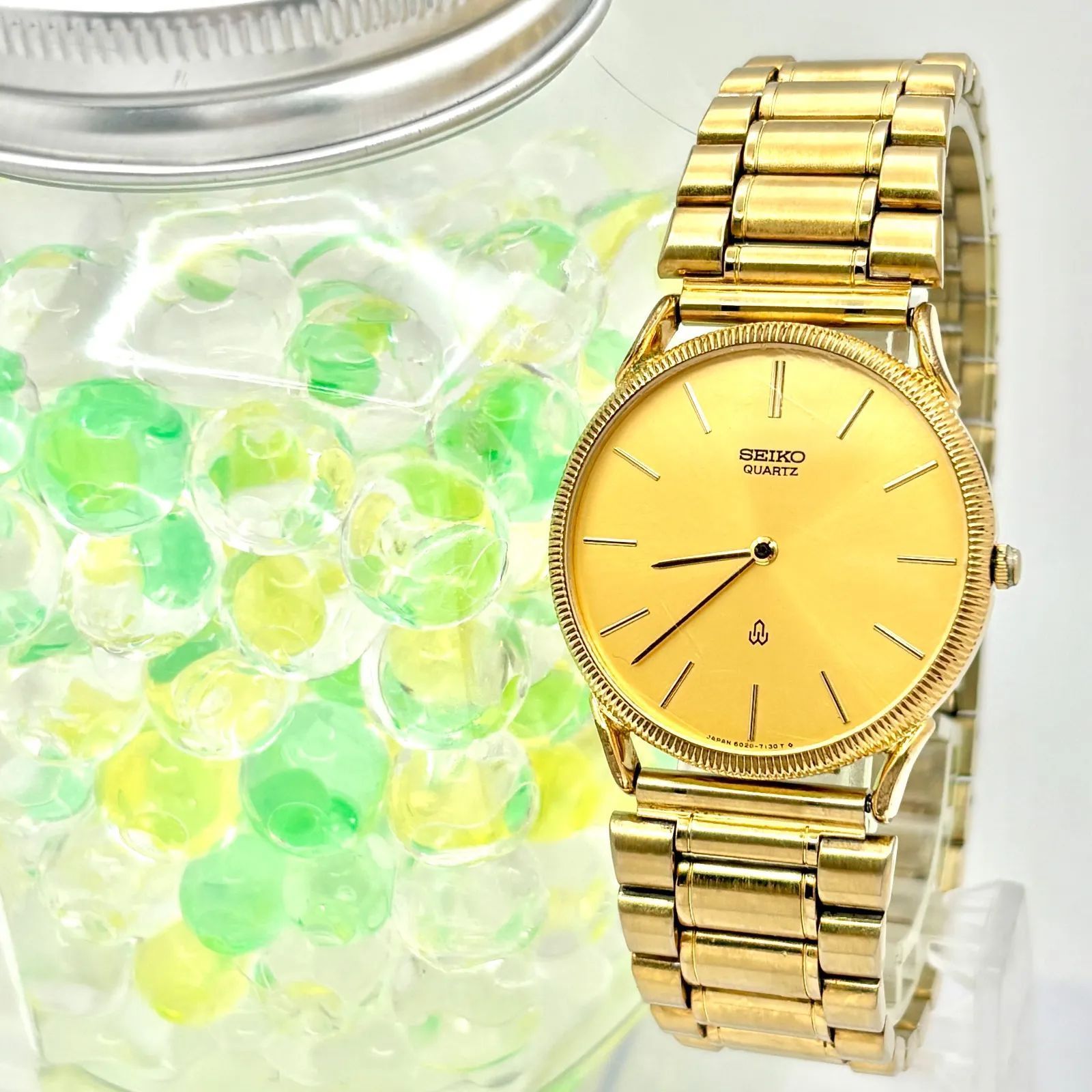 新品電池】SEIKO セイコー メンズ 腕時計 ゴールド 6020-7060 290617