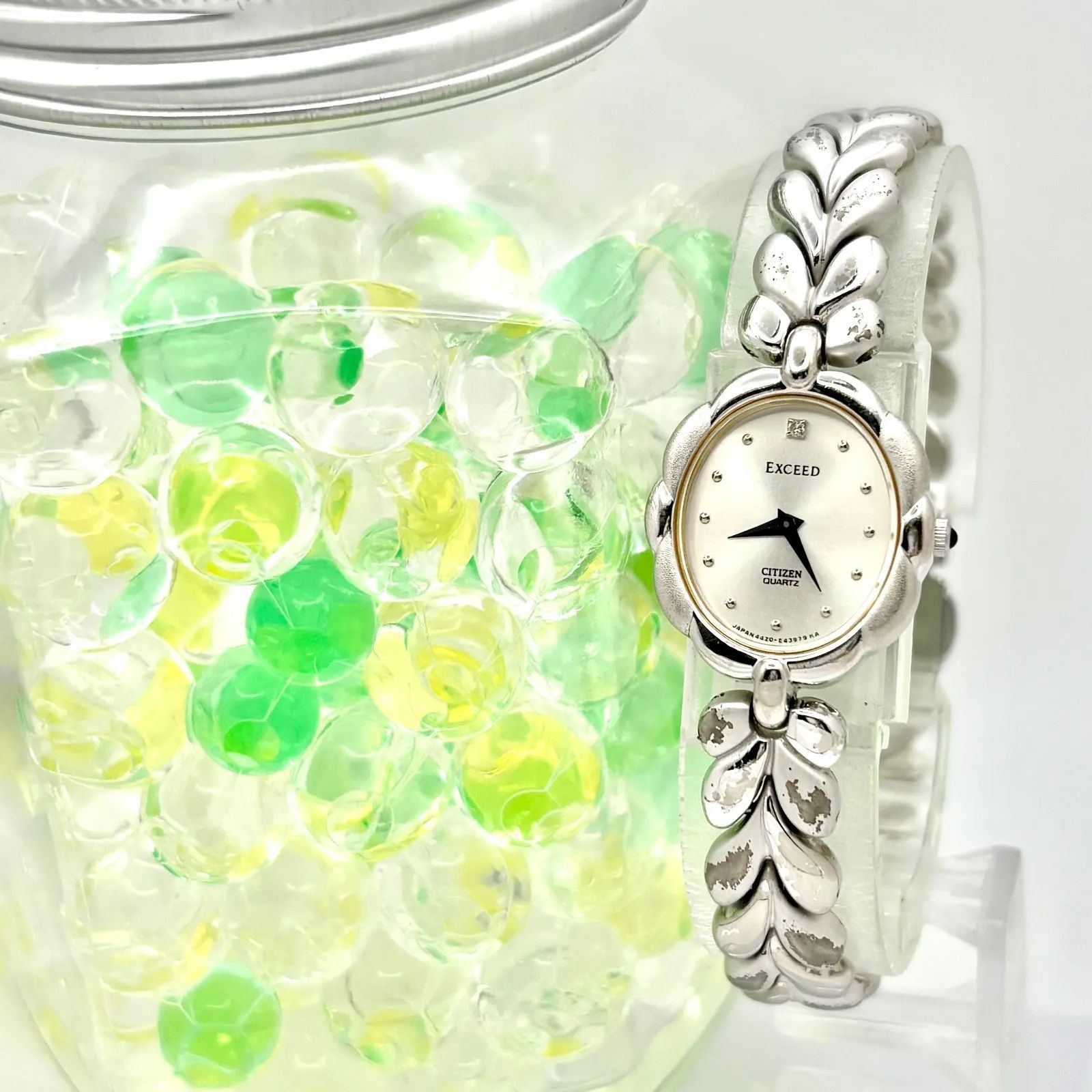 新品電池】CITIZEN シチズン EXCEED エクシード 1Pダイヤ シルバー