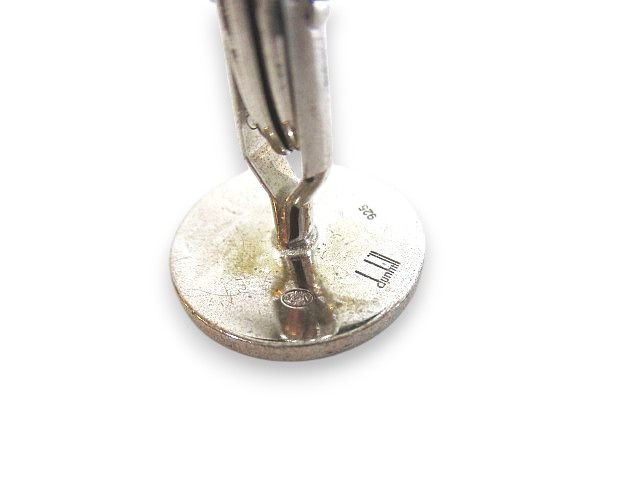 ダンヒル dunhill ラウンド ロゴ カフス カフリンクス シルバー925