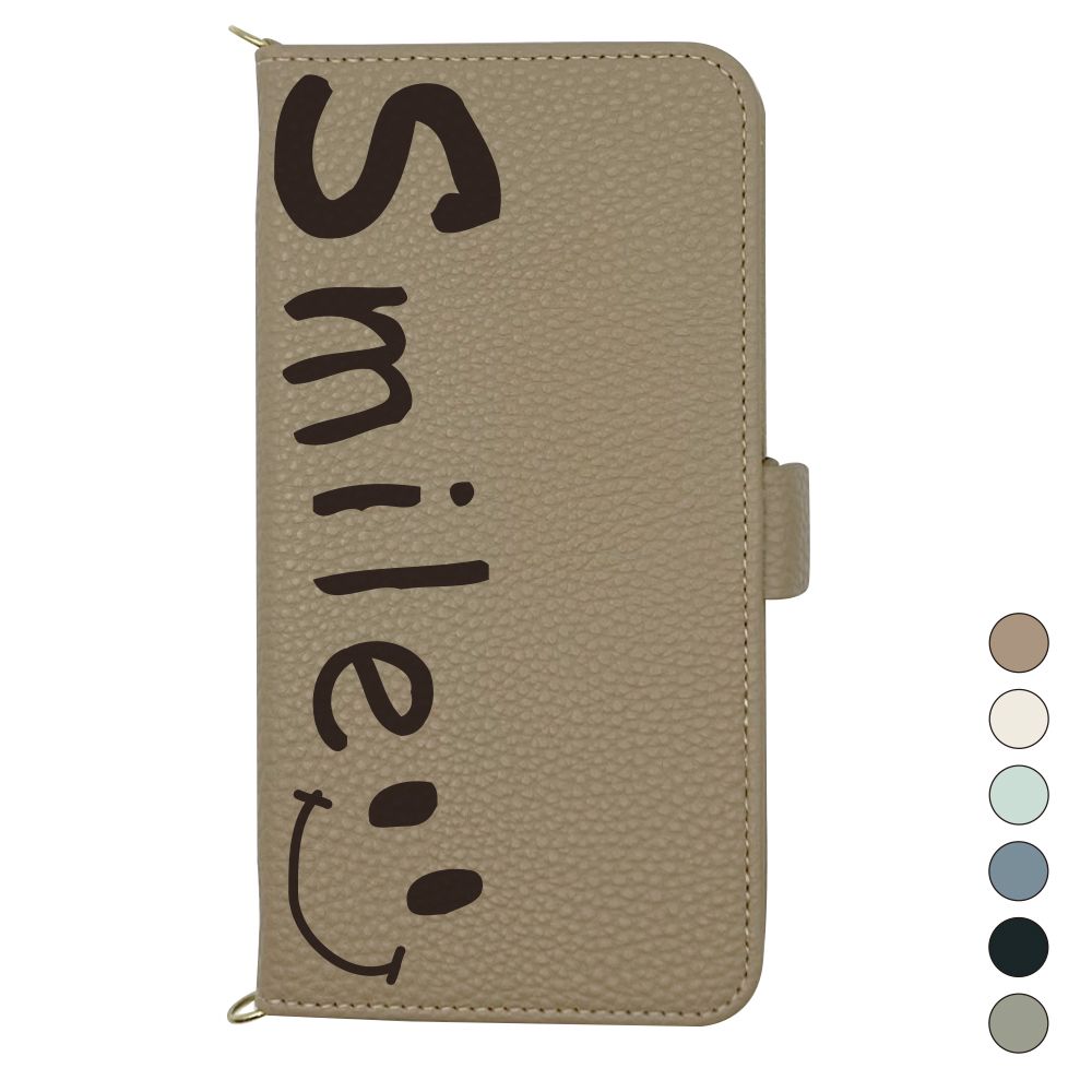 moto G05 E15 ケース 手帳型 にこ ストラップ付 ショルダー タイプ