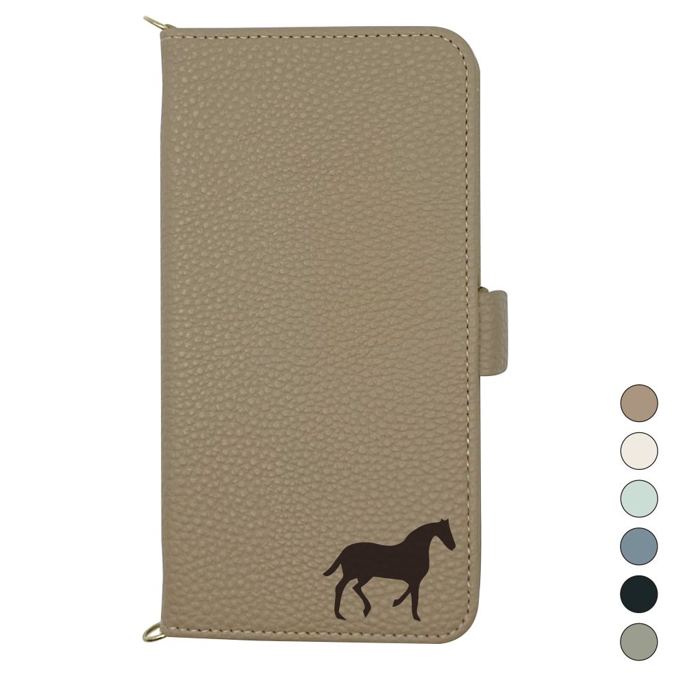 ZTE あんしんファミリースマホ A303ZT ケース 手帳型 うま 馬