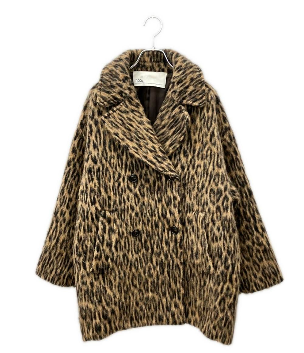 ティッカ レオパードジャギーピーコート レディース SIZE F (M) TICCA