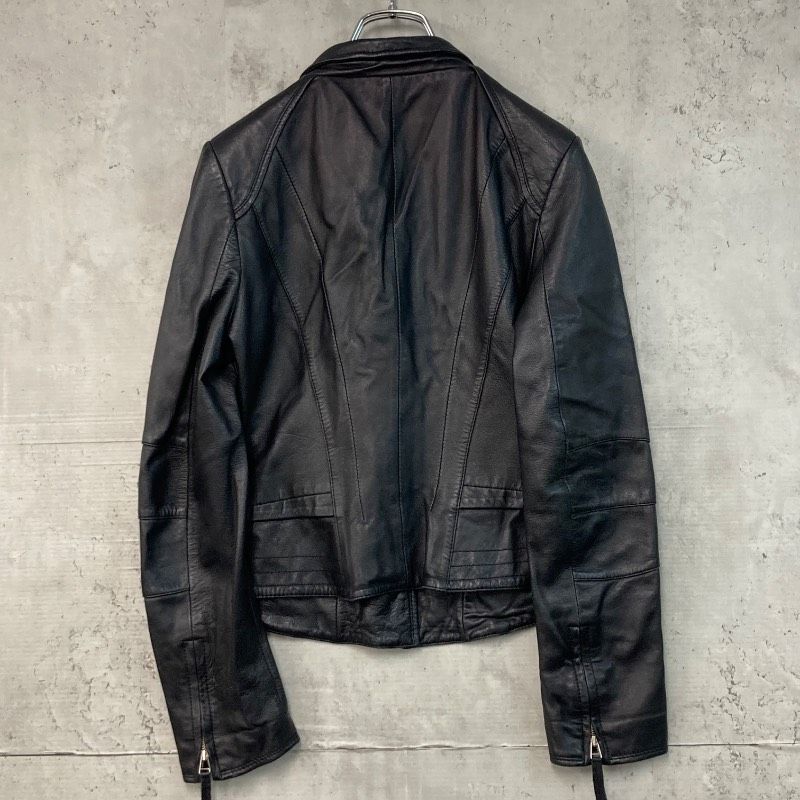 ライダーズジャケット イタリア製 本革 ラムレザー シングル