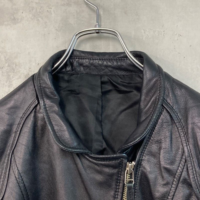 ライダーズジャケット イタリア製 本革 ラムレザー シングル
