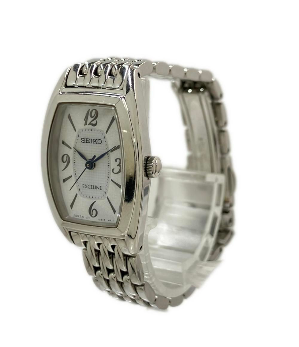 セイコー 腕時計 エクセリーヌ V117-0AS0 ソーラー ホワイト