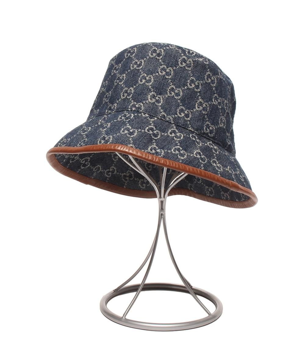 Fみん！オシャレ！中古。GUCCIバケット風ハット。グレー、Lsize Fみん様専用！オシャレ！中古。GUCCIバケット風ハット。グレー、Lsize