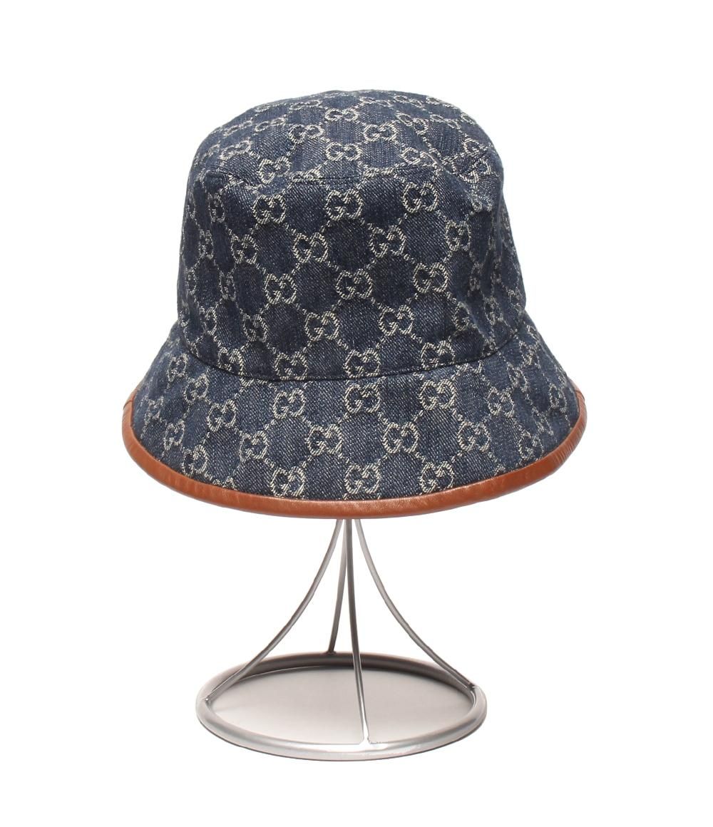 グッチ バケットハット デニム GGキャンバス 57631 4HAC3 レディース