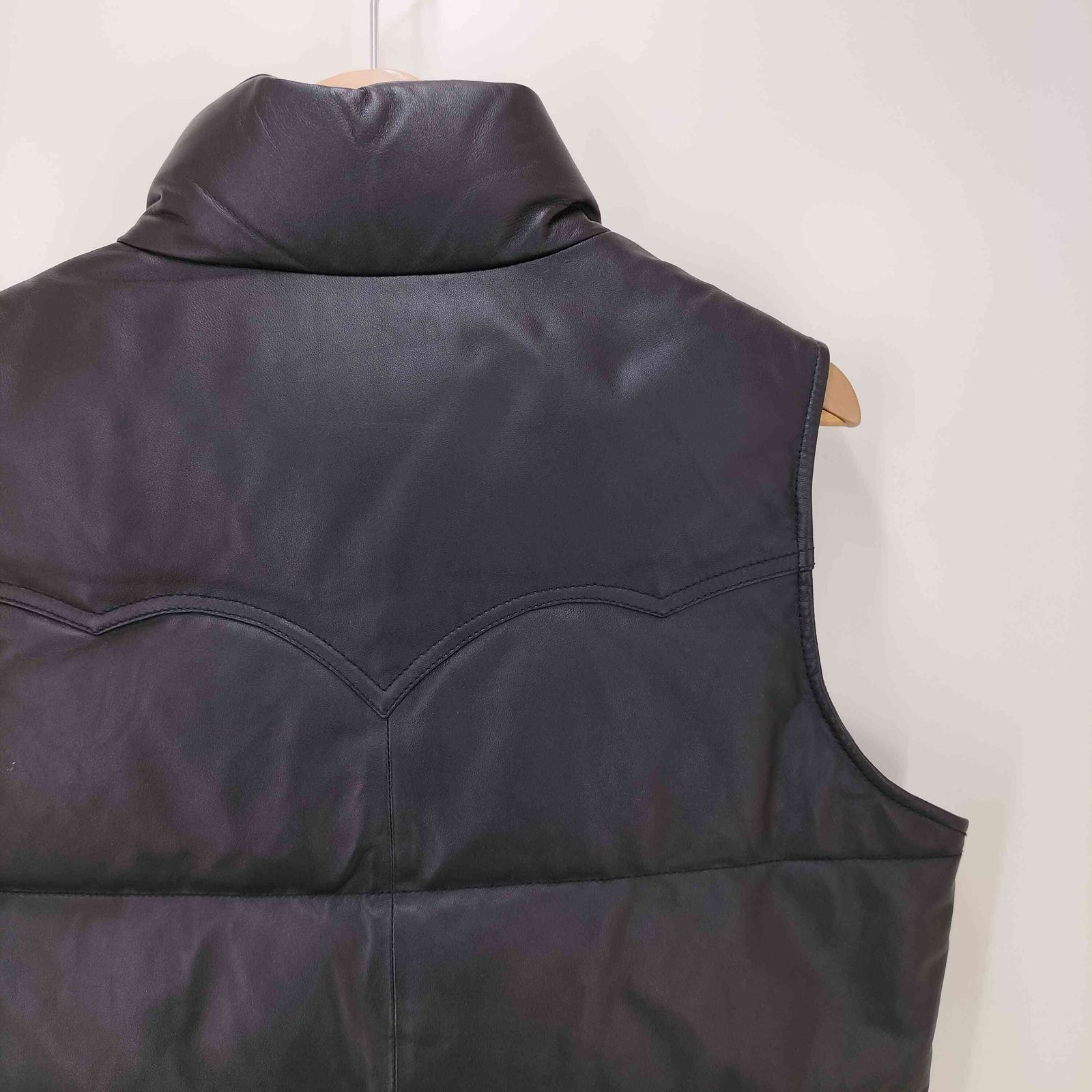 リューグーレザーズ Liugoo Leathers ラムレザーダウンベスト メンズ