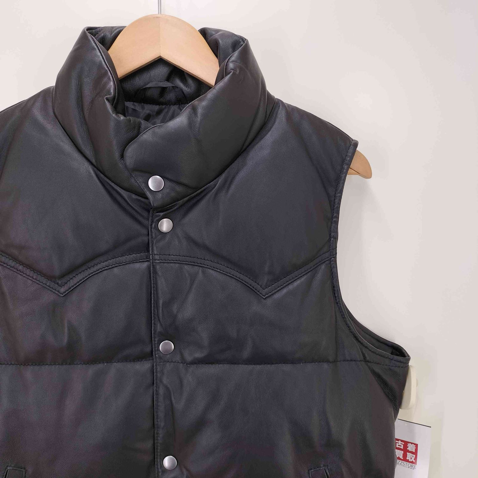 リューグーレザーズ Liugoo Leathers ラムレザーダウンベスト メンズ