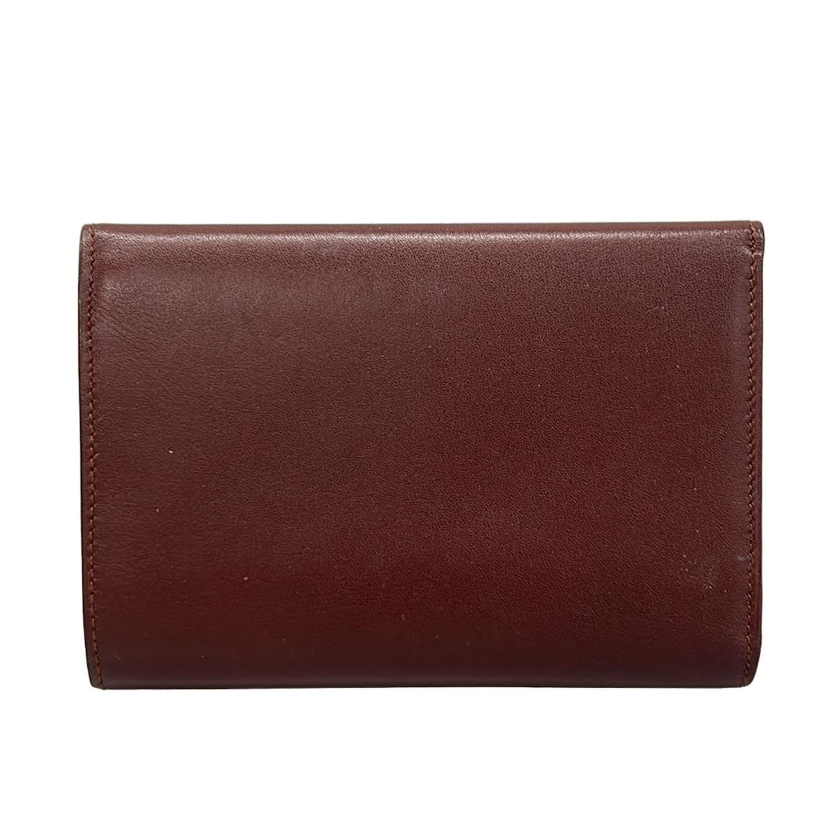 Cartier(カルティエ) 3つ折り財布美品 マストライン ボルドー がま口