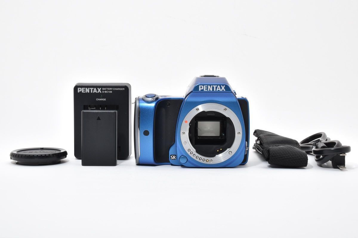 カメラ ショット数5756回 PENTAX K-S1 ブルー 充電器付き ARYM4836#134