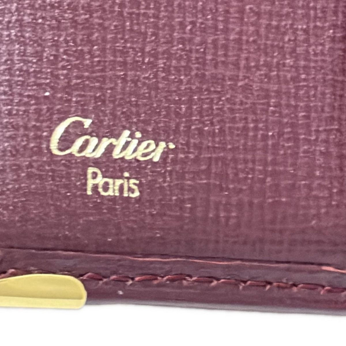 Cartier(カルティエ) 2つ折り財布美品 マストライン ボルドー レザー