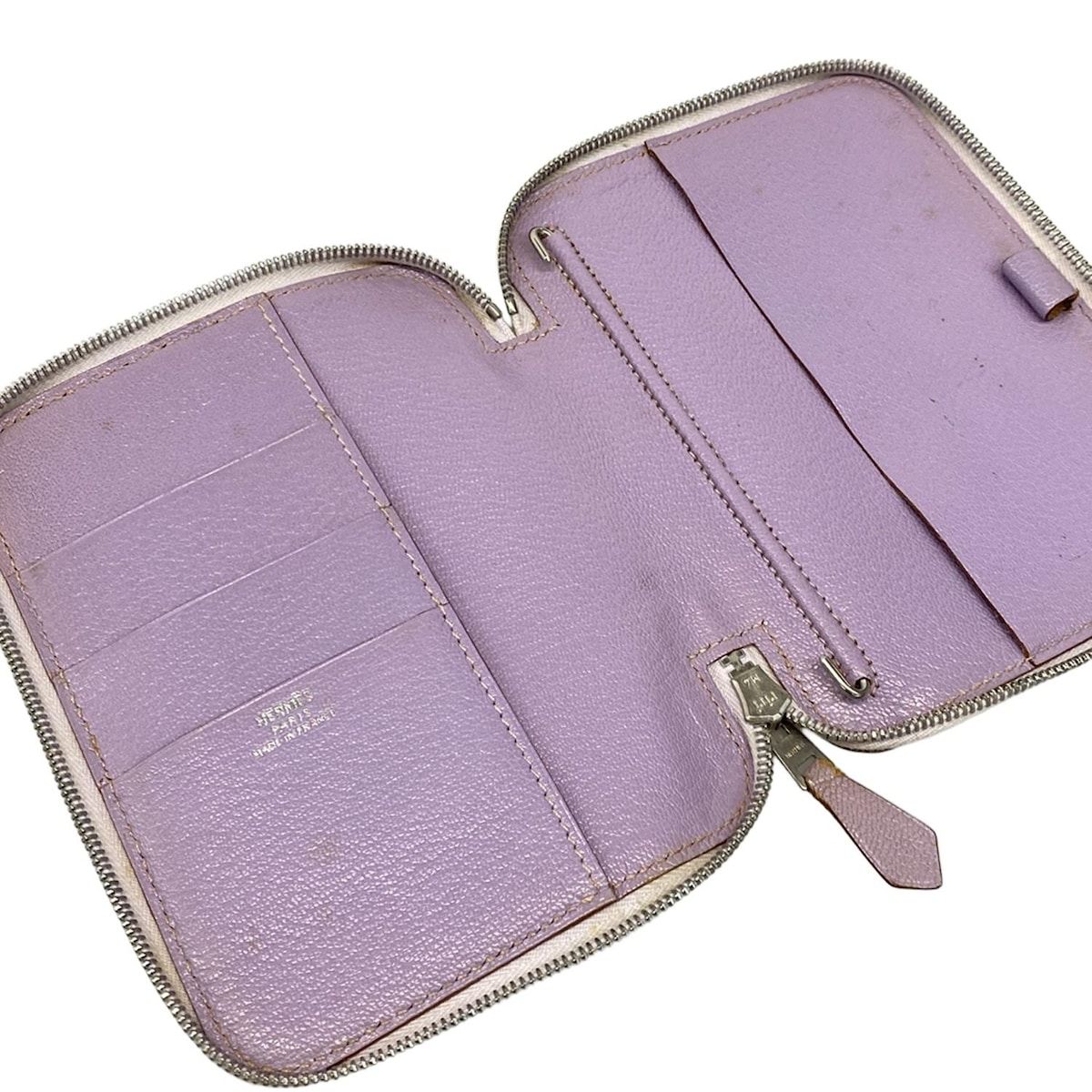 HERMES(エルメス) 手帳 アジェンダジップシルクイン パープル ラウンド