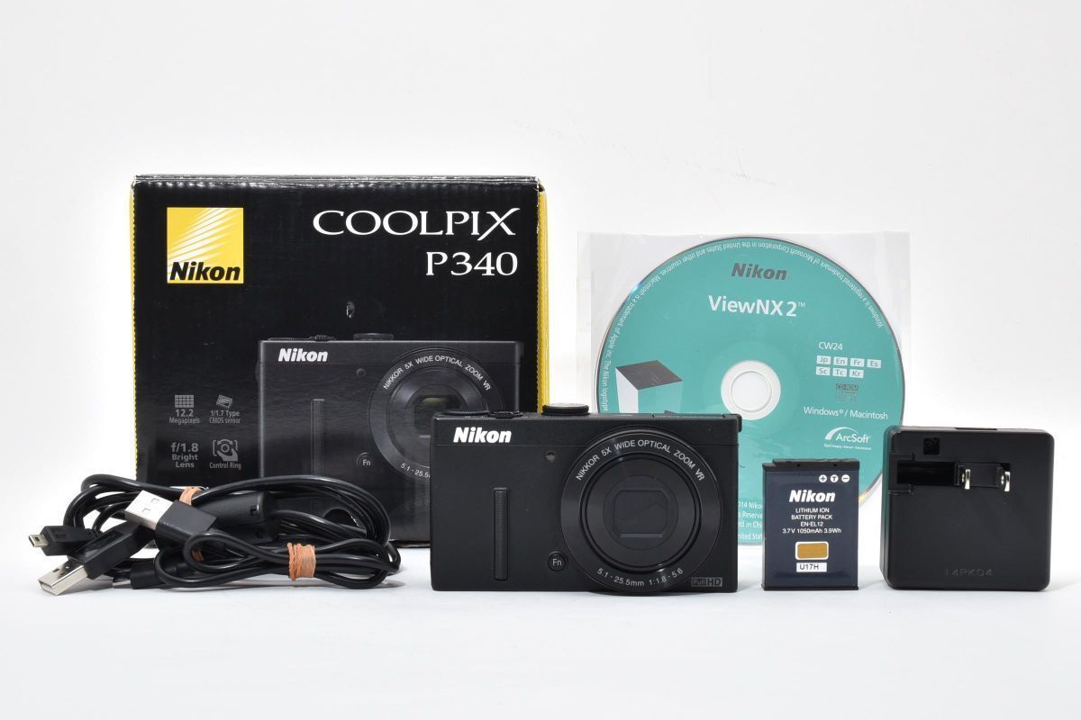 美品 Nikon COOLPIX P340 ブラック 元箱付き ARYM4858#189 - メルカリ