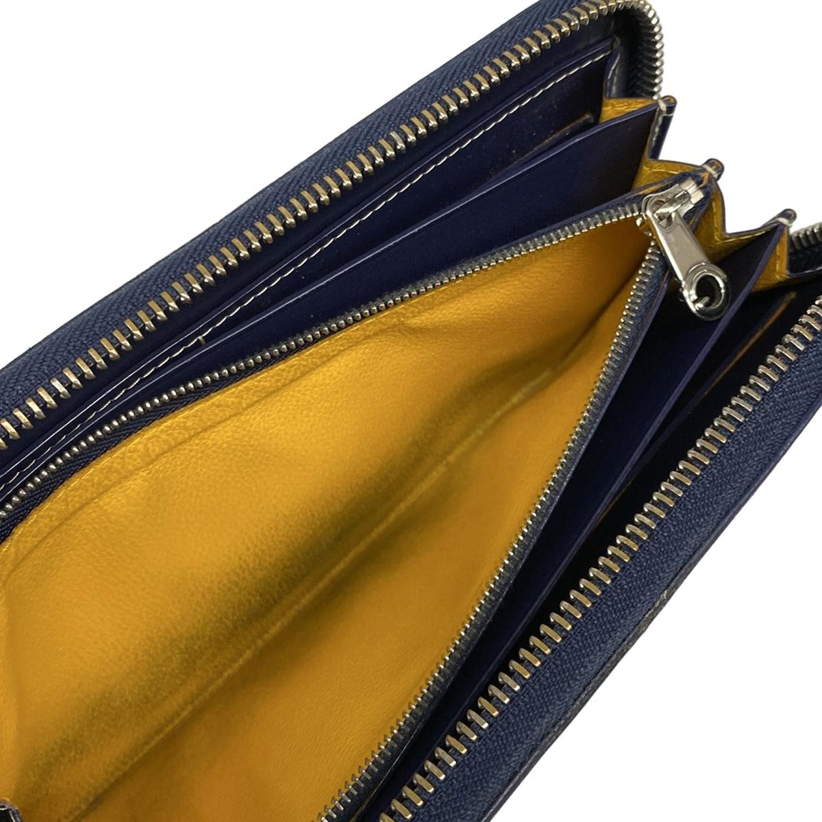 GOYARD(ゴヤール) 長財布 マティニョン ダークネイビー×白×ライト