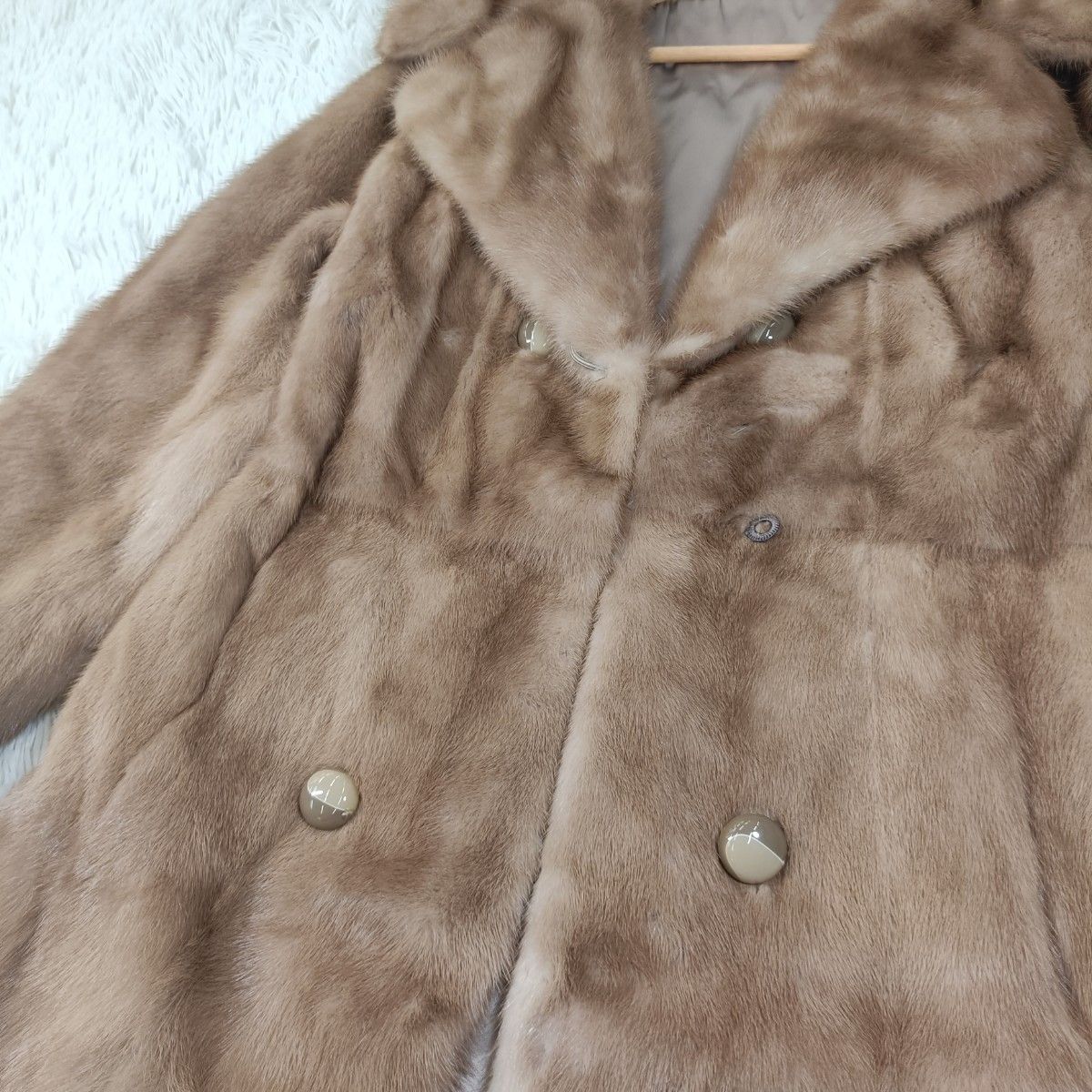 着丈114cm デミバフミンク ロングコート ファーコート ミンクコート